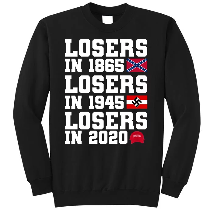 Losers In 1865 Losers In 1945 Losers In 2020 Tall Sweatshirt