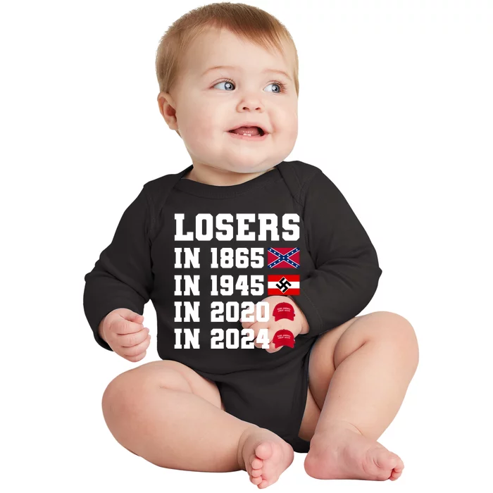 Losers In 1865 In 1945 In 2020 In 2024 Baby Long Sleeve Bodysuit