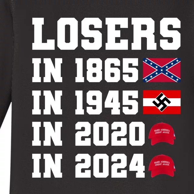 Losers In 1865 In 1945 In 2020 In 2024 Baby Long Sleeve Bodysuit