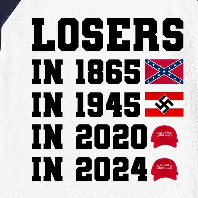 Losers In 1865 In 1945 In 2020 In 2024 Baseball Sleeve Shirt