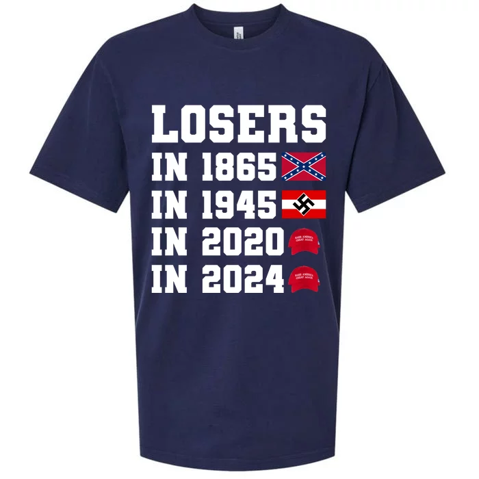 Losers In 1865 In 1945 In 2020 In 2024 Sueded Cloud Jersey T-Shirt