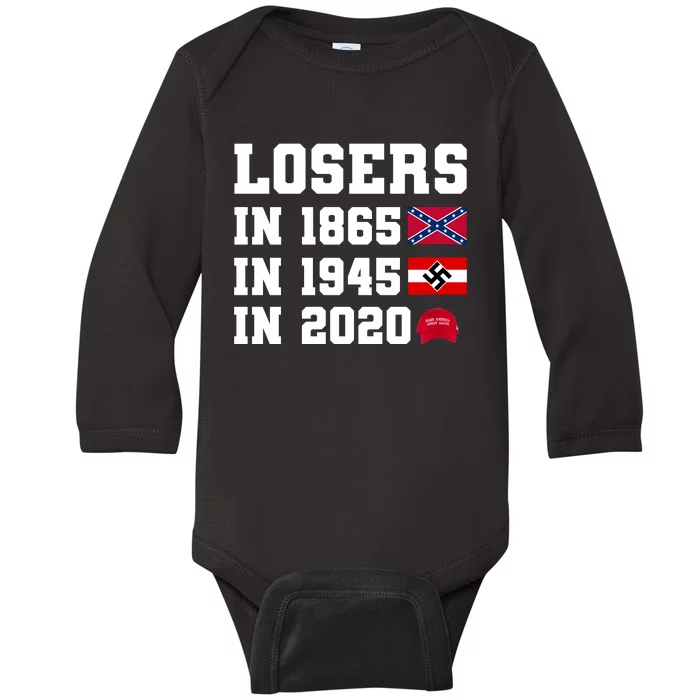 Losers In 1865 In 1945 In 2020 Baby Long Sleeve Bodysuit