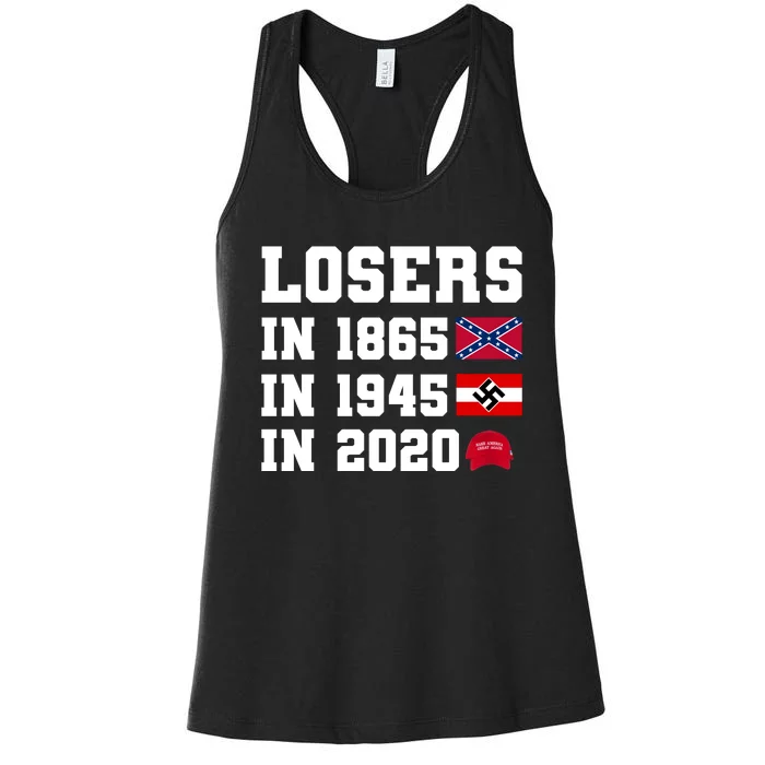 Losers In 1865 In 1945 In 2020 Women's Racerback Tank