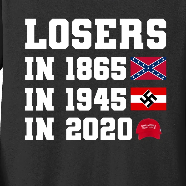 Losers In 1865 In 1945 In 2020 Kids Long Sleeve Shirt