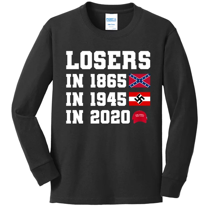 Losers In 1865 In 1945 In 2020 Kids Long Sleeve Shirt