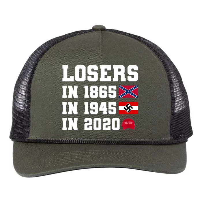 Losers In 1865 In 1945 In 2020 Retro Rope Trucker Hat Cap