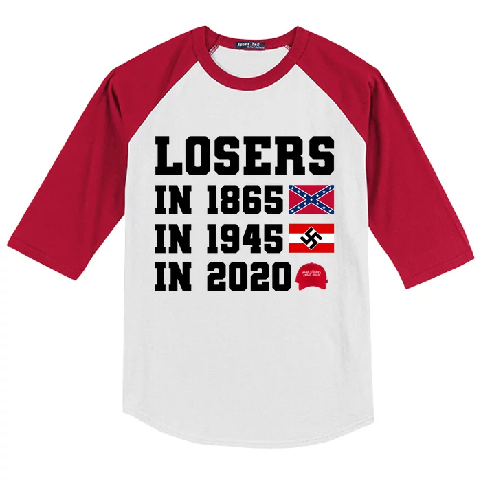 Losers In 1865 In 1945 In 2020 Kids Colorblock Raglan Jersey