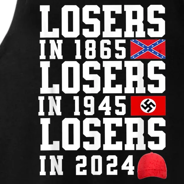 Losers In 1865 Losers In 1945 Losers In 2024 Ladies Tri-Blend Wicking Tank