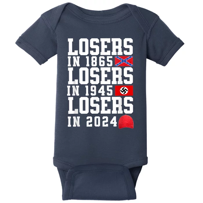 Losers In 1865 Losers In 1945 Losers In 2024 Baby Bodysuit