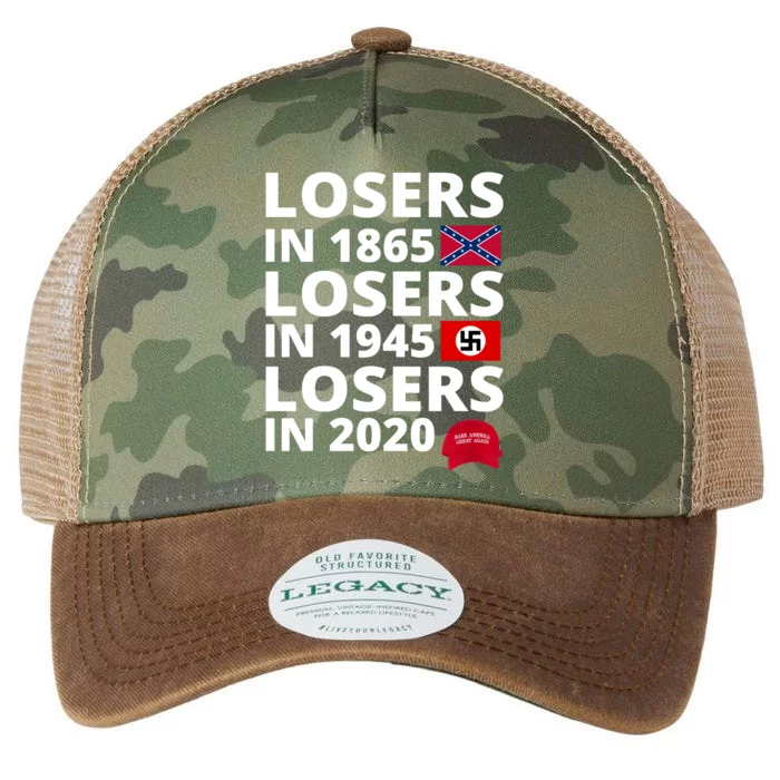 Losers In 1865 Losers In 1945 Losers In 2020 Legacy Tie Dye Trucker Hat