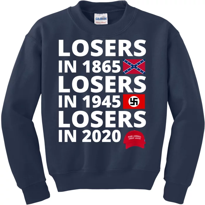 Losers In 1865 Losers In 1945 Losers In 2020 Kids Sweatshirt