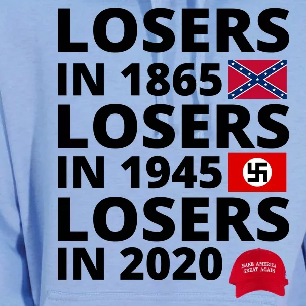 Losers In 1865 Losers In 1945 Losers In 2020 Unisex Surf Hoodie