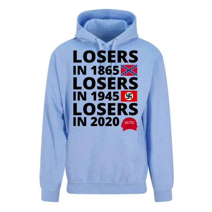 Losers In 1865 Losers In 1945 Losers In 2020 Unisex Surf Hoodie