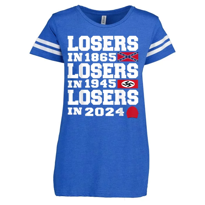 Losers In 1865 Losers In 1945 Losers In 2024 Enza Ladies Jersey Football T-Shirt