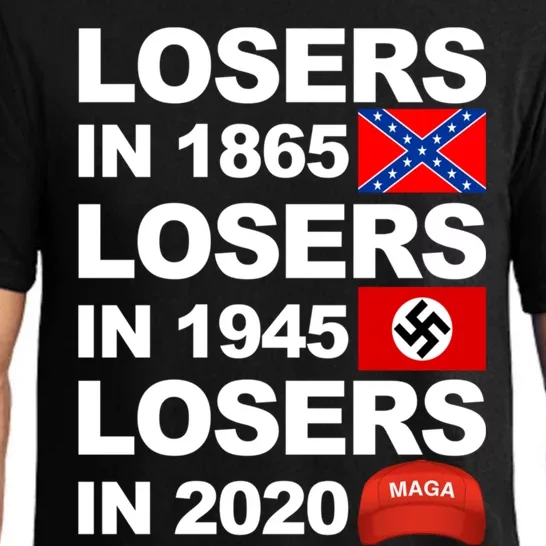 Losers In 1865 Losers In 1945 Losers In 2020 Make America Great Again Funny Pajama Set