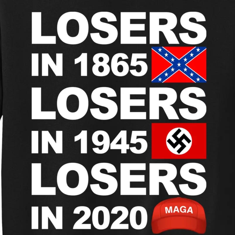 Losers In 1865 Losers In 1945 Losers In 2020 Make America Great Again Funny Tall Sweatshirt