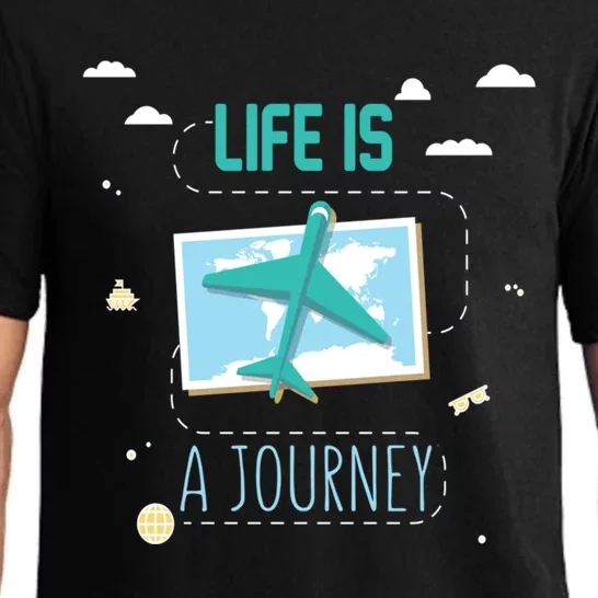 Life Is A Journey Motivational Messages Gift Pajama Set