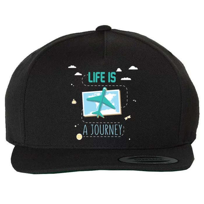 Life Is A Journey Motivational Messages Gift Wool Snapback Cap