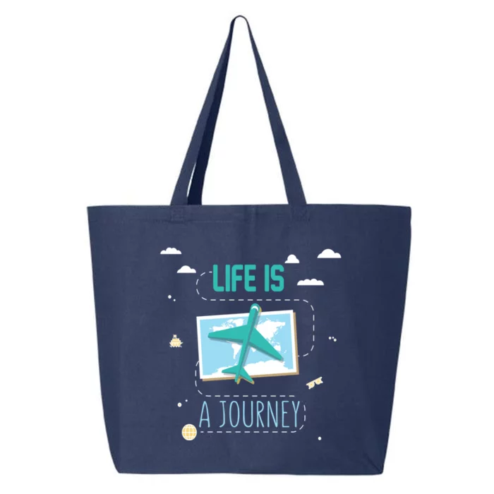 Life Is A Journey Motivational Messages Gift 25L Jumbo Tote