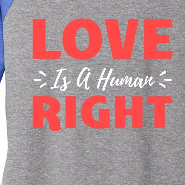 Love Is A Hu Right Gift Women's Tri-Blend 3/4-Sleeve Raglan Shirt