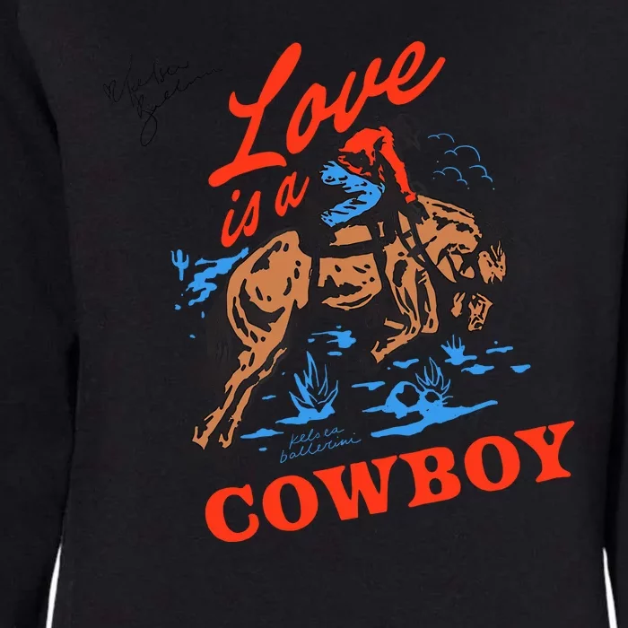 Love Is A Cowboy Tee Gift Love Womens California Wash Sweatshirt