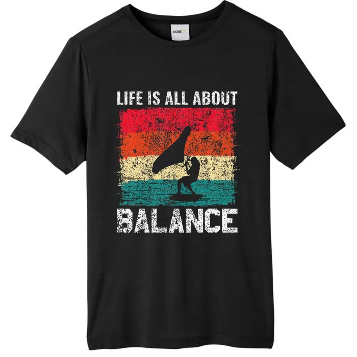 Life Is All About Balance Hydrofoil Foiling Surfing Lover ChromaSoft Performance T-Shirt