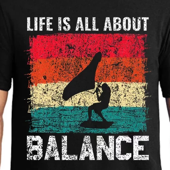 Life Is All About Balance Hydrofoil Foiling Surfing Lover Pajama Set