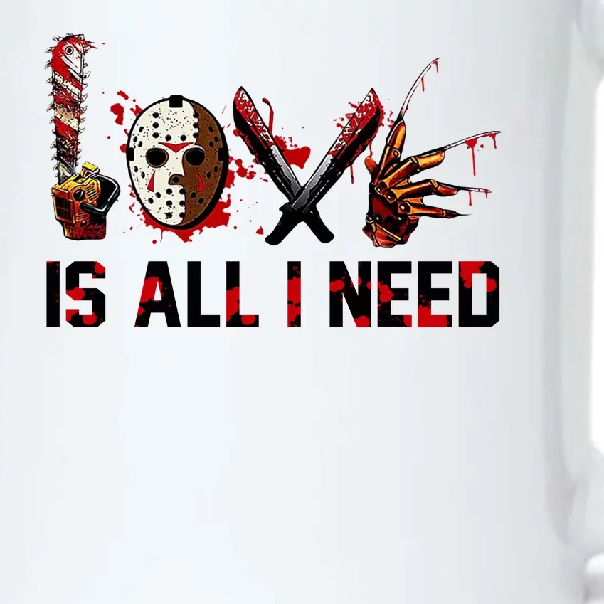 Love Is All I Need Halloween Horror Black Color Changing Mug