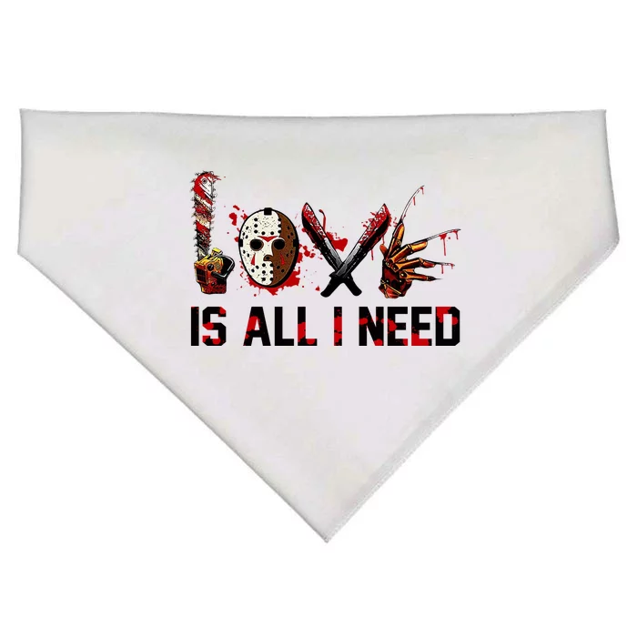 Love Is All I Need Halloween Horror USA-Made Doggie Bandana