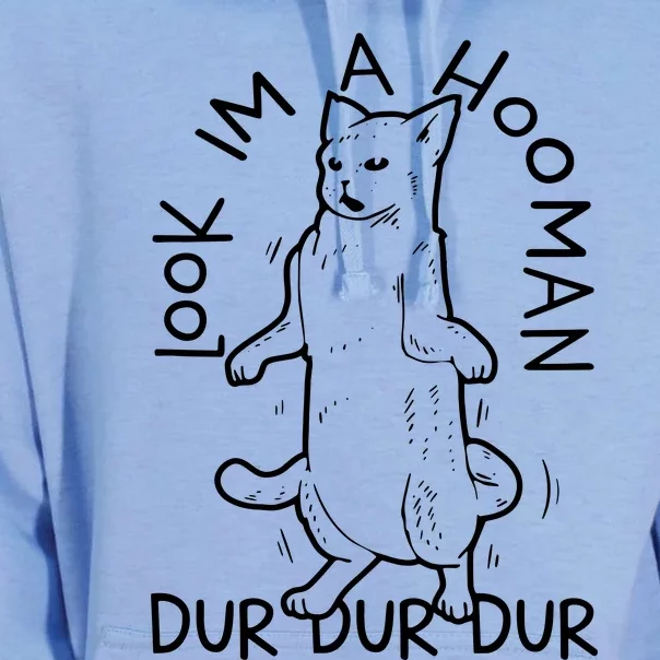 Look Im A Hooman Dur Dur Dur Unisex Surf Hoodie