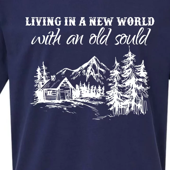 Living In A New World With An Old Soul Sueded Cloud Jersey T-Shirt