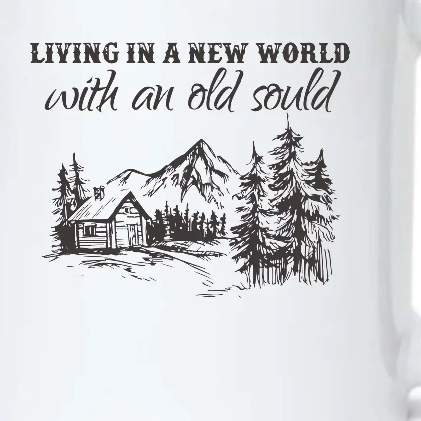 Living In A New World With An Old Soul Black Color Changing Mug