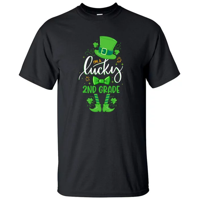 Leprechaun I'm A Lucky 2nd Grade Teacher St Patrick's Day Tall T-Shirt