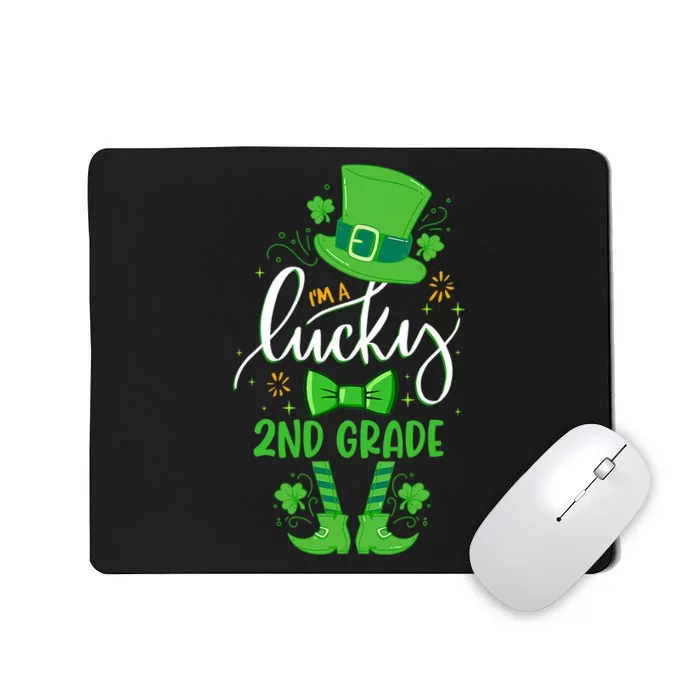 Leprechaun I'm A Lucky 2nd Grade Teacher St Patrick's Day Mousepad