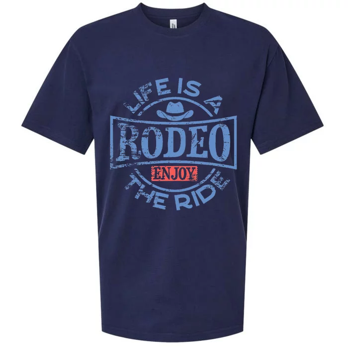 Life Is A Rodeo Bull Fighter Cowboy Longhorn Bull Riding Sueded Cloud Jersey T-Shirt