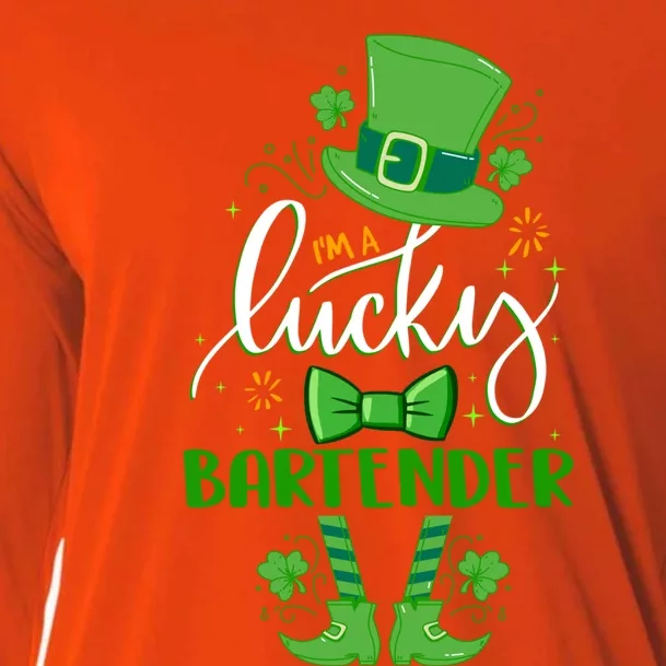 Leprechaun I'm A Bartender St Patrick Day Bartender Funny Gift Cool Gift Cooling Performance Long Sleeve Crew