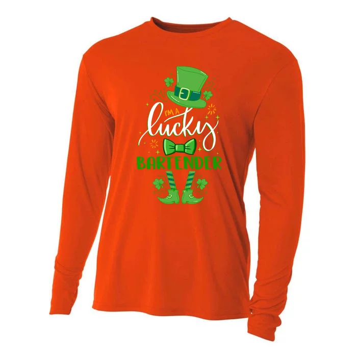 Leprechaun I'm A Bartender St Patrick Day Bartender Funny Gift Cool Gift Cooling Performance Long Sleeve Crew