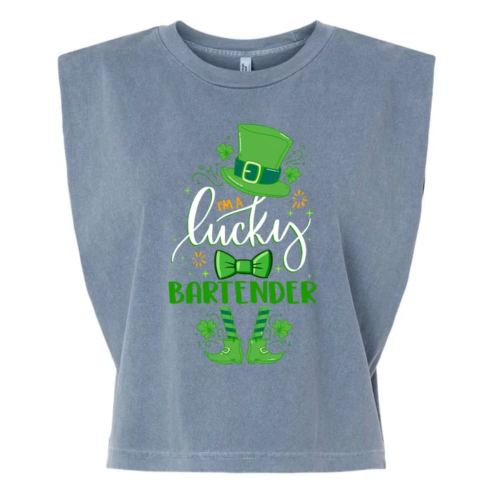 Leprechaun I'm A Bartender St Patrick Day Bartender Funny Gift Cool Gift Garment-Dyed Women's Muscle Tee