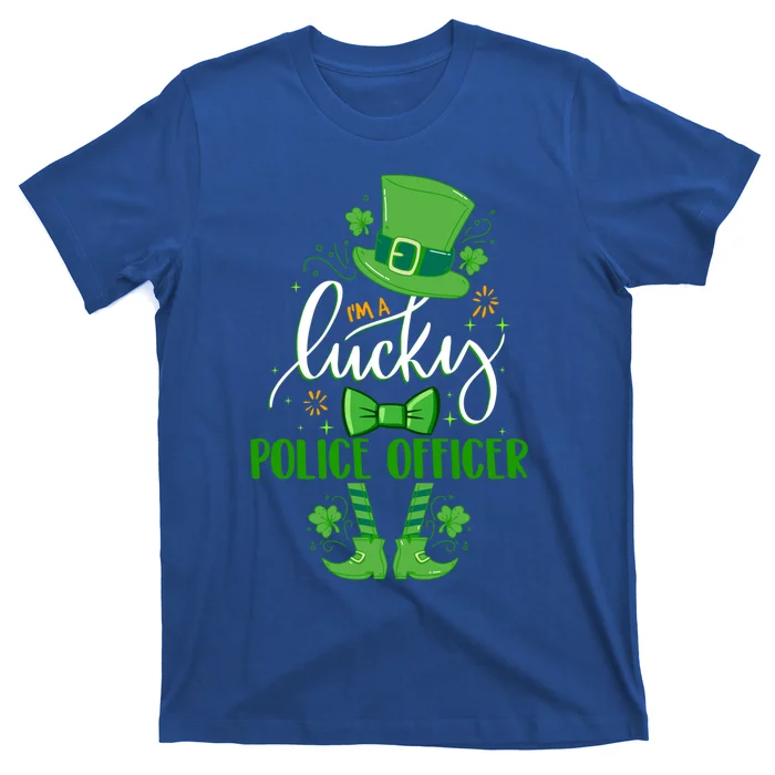 Leprechaun I'm A Lucky Police Officer Matching St Patrick's Gift T-Shirt