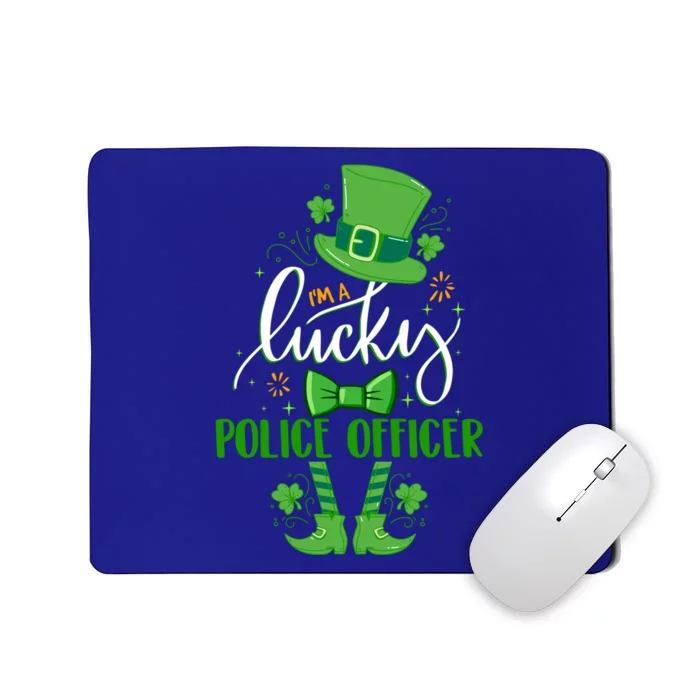 Leprechaun I'm A Lucky Police Officer Matching St Patrick's Gift Mousepad