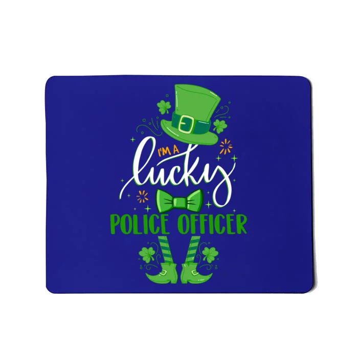 Leprechaun I'm A Lucky Police Officer Matching St Patrick's Gift Mousepad