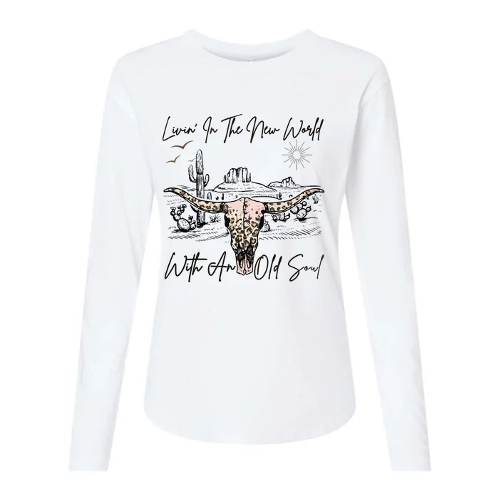 Living In A New World With An Old Soul Womens Cotton Relaxed Long Sleeve T-Shirt