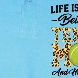 Life Is About Being A Tennis Mom Tennis Game Tennis Mom Meaningful Gift Softstyle Adult Sport Polo