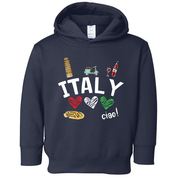 Love Italy And Everything Italian Culture Gift Toddler Hoodie