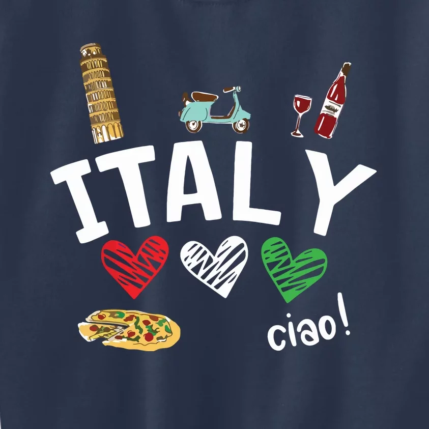 Love Italy And Everything Italian Culture Gift Kids Sweatshirt