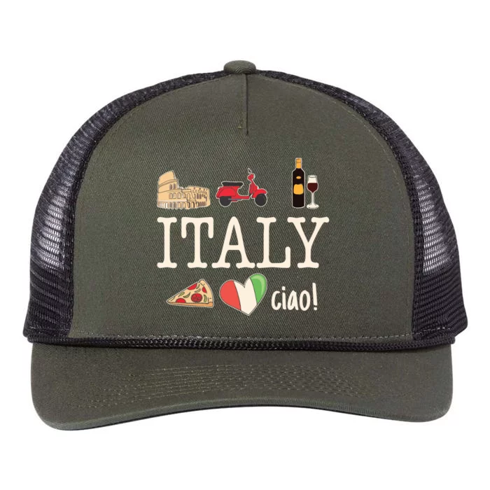 Love Italy And Everything Italian Culture Retro Rope Trucker Hat Cap