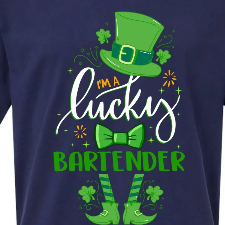 Leprechaun I'm A Bartender St Patrick Day Bartender Funny Gift Cute Gift Sueded Cloud Jersey T-Shirt