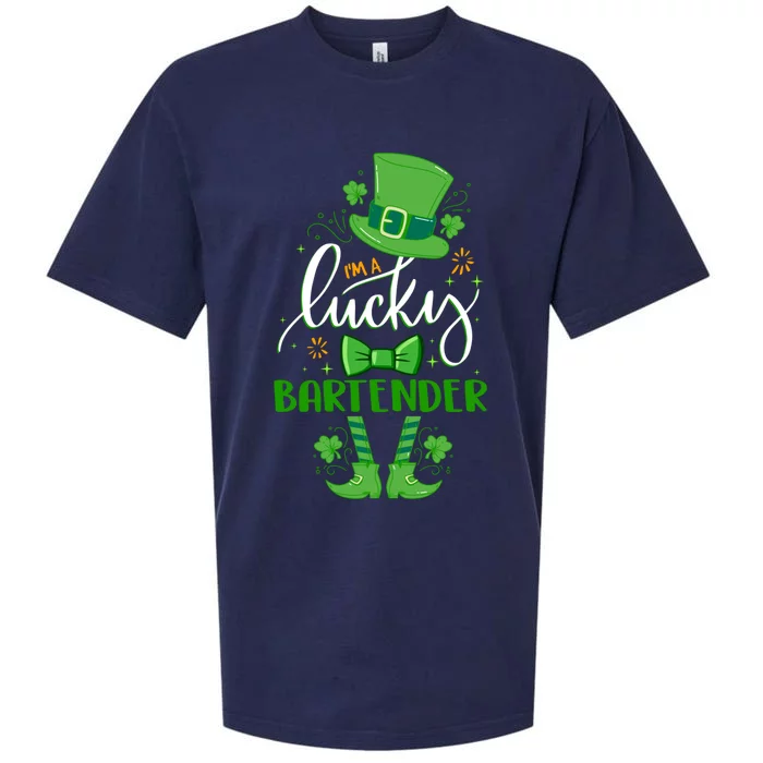 Leprechaun I'm A Bartender St Patrick Day Bartender Funny Gift Cute Gift Sueded Cloud Jersey T-Shirt