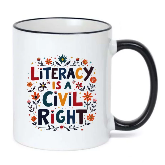 Literacy Is A Civil Right Reading Teacher Design Black Color Changing Mug