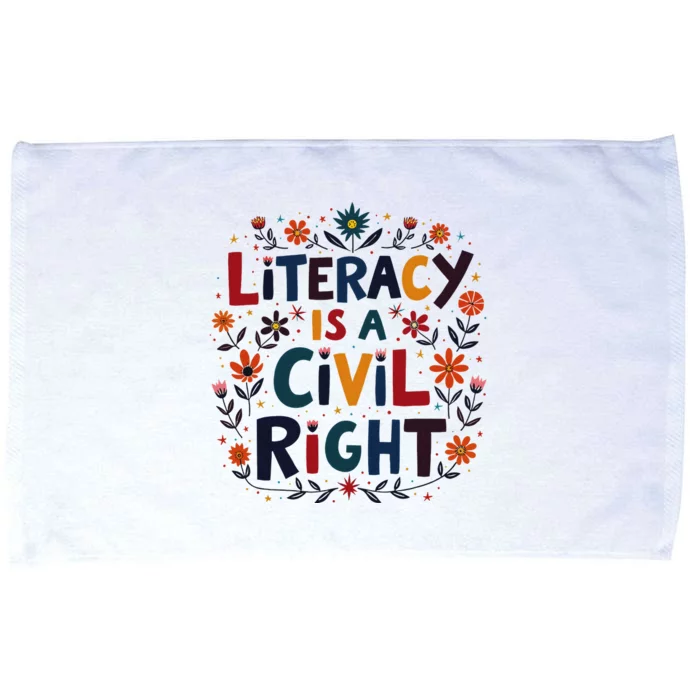 Literacy Is A Civil Right Reading Teacher Design Microfiber Hand Towel